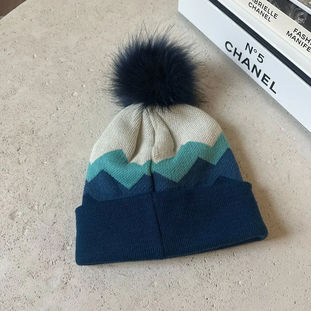Ikon Pass Beanie Pom Pom Ski Hat Double-Layered Knit One Size‎